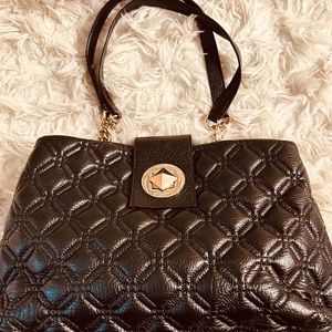 Kate Spade York Black Quilted Purse large